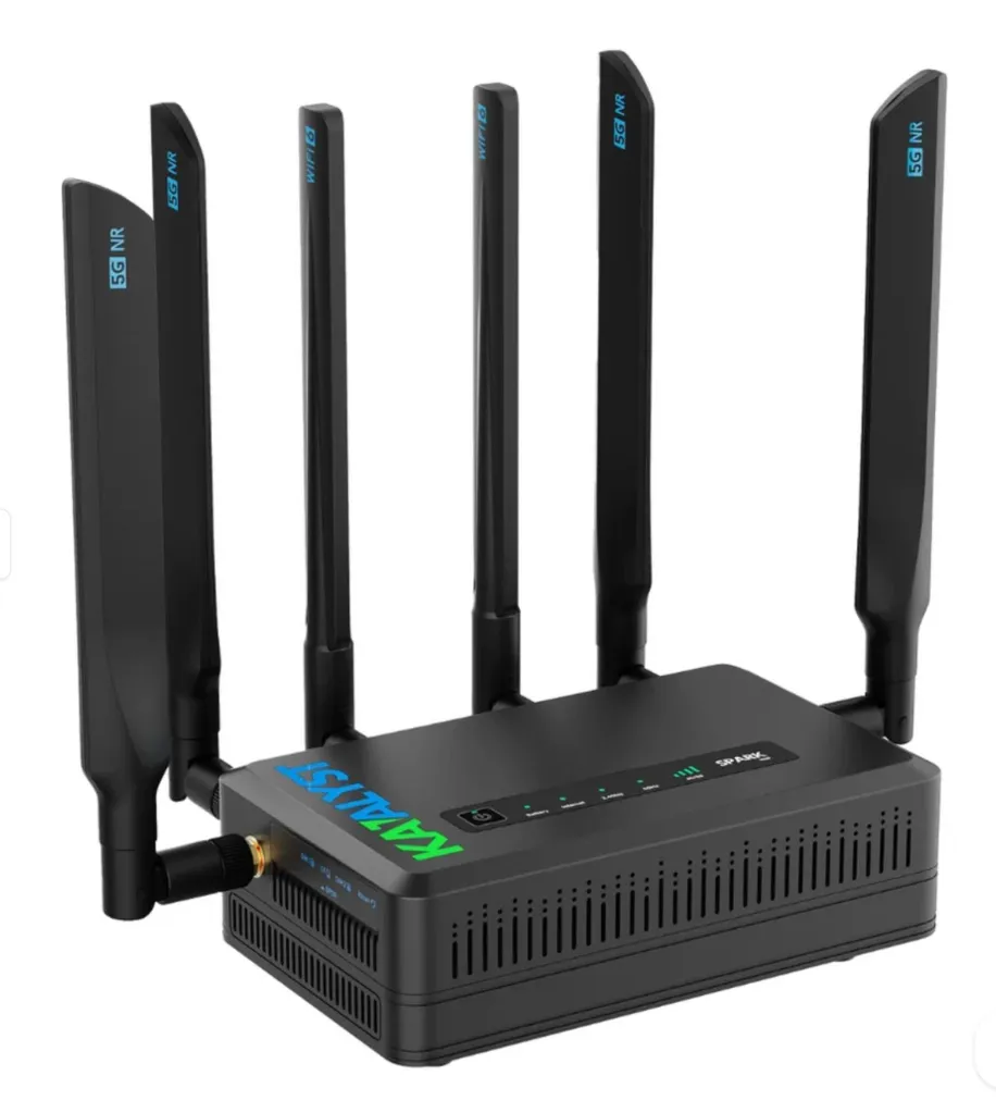 Katalyst Spark 5G router angled view with antennas